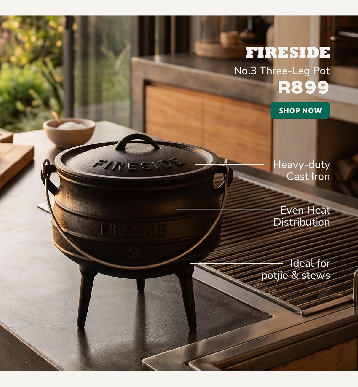 Fireside No 3, 3 Leg Pot