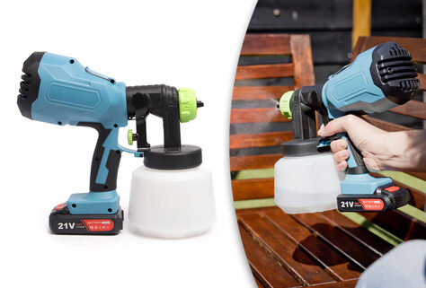 Verfspuit met oplaadbare batterij