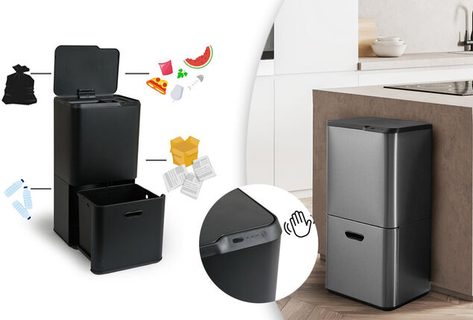 Prullenbak met sensor 63L