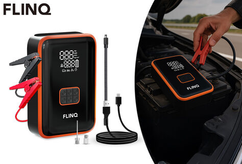 2-in-1 jumpstarter met compressor