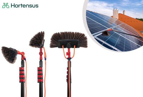 Telescopische waterborstel van 6,5 m met raamwisser