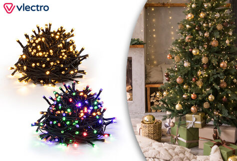 Kerstverlichting met kleurswitch op batterijen, inclusief opbergdoos