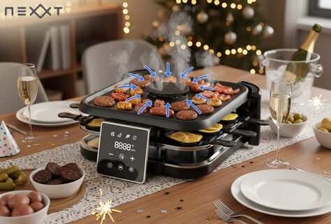 Rookvrije tafelgrill voor 8 personen