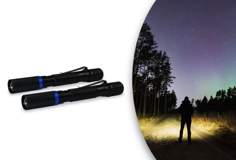 Kompakte LED-Taschenlampe 100 Lumen 1+1 gratis
