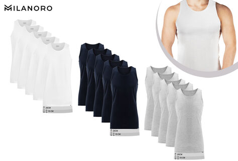 Set: 5 extra lange Unterhemden