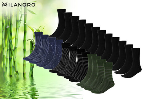 12 Paar weiche Socken aus Bambus