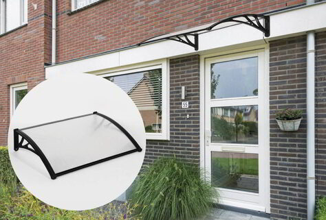 Transparentes Vordach f&uuml;r die Haust&uuml;re