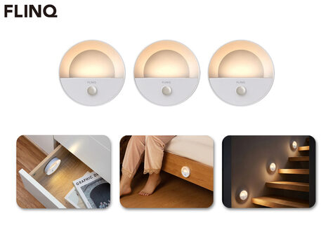 Set aus 3 kabellosen Lampen mit Sensor