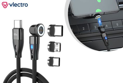 Universelles magnetisches Dreh-Ladekabel