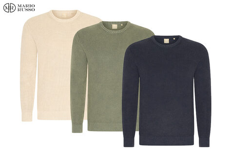 Stilvolles Herren-Sweatshirt aus Baumwolle im Rippenstrick