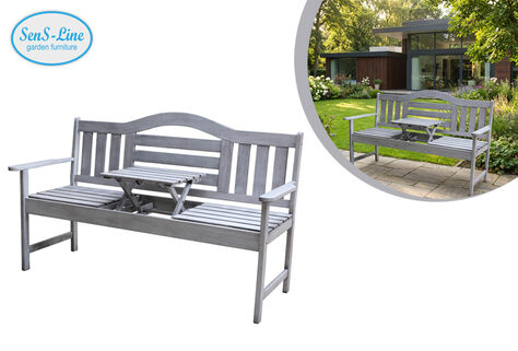 Stilvolle Gartenbank aus Meranti-Hartholz