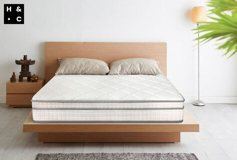 Taschenfederkernmatratze mit 7 Komfortzonen und Memory-Schaum