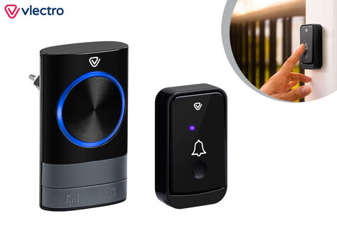 Schnurlose Klingel mit 1 oder 2 steckbaren Empf&auml;nger