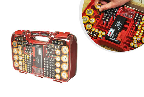 Aufbewahrungskoffer f&uuml;r 180 Batterien