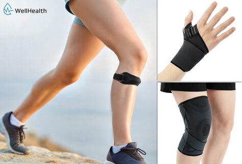 Knie-, Kniescheiben- oder Handgelenkorthese