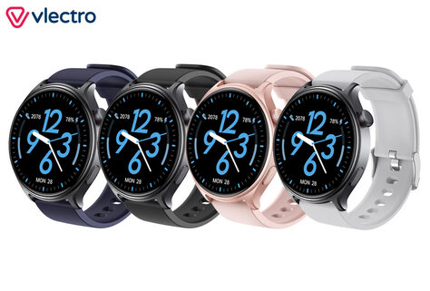 Runde Smartwatch mit hellem HD-Display