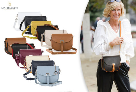 Italienische Lederhandtasche