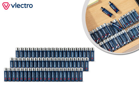 60 leistungsstarke Alkalibatterien: AA oder AAA