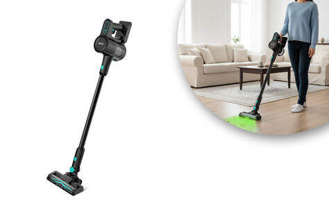 OOQE V-POWER TURBO: Fortschrittlicher kabelloser Staubsauger mit leistungsstarkem Motor