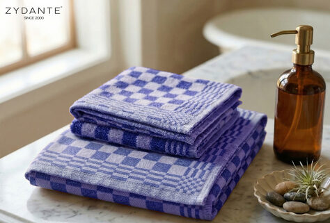 Set mit 5 Geschirrt&uuml;chern und 5 Handt&uuml;chern