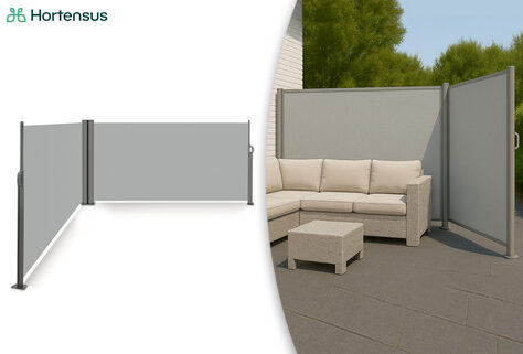 Doppelter Wind- und Sichtschutz