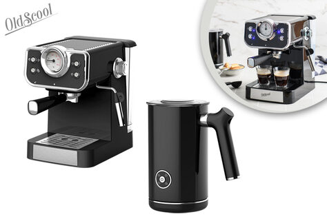 Vintage Espressomaschine oder Milchaufsch&auml;umer