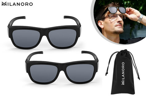 Aufsetzbare Sonnenbrillen, inklusive Schutzetui 1+1 gratis