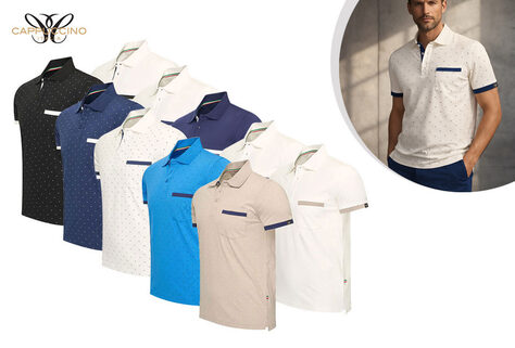 Elegante Herren Poloshirts aus Baumwolle 1 + 1 gratis