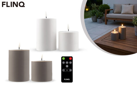 Set mit 2 wiederaufladbaren Kerzen