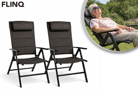 Set mit 2 verstellbaren Gartenst&uuml;hlen