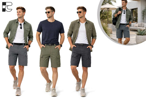 Shorts f&uuml;r M&auml;nner mit passendem G&uuml;rtel