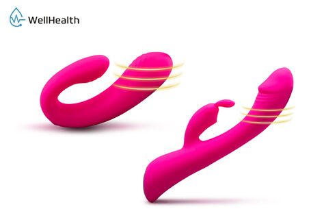 Wasserdichter Bunny- oder Duo-Vibrator mit 9 Geschwindigkeiten