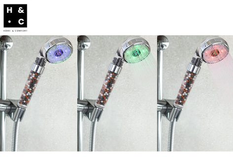 Wassersparender Duschkopf mit Temperaturanzeige