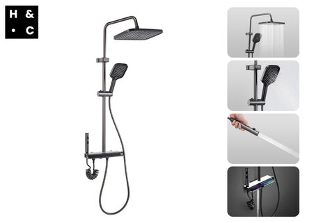 Brausegarnitur mit Wasserhahn, Dusche und Bidet