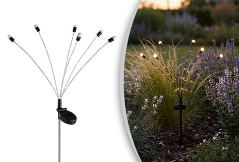 Set aus 2 stimmungsvollen Solar-Gartenleuchten