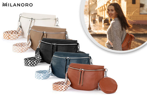 Elegante Lederhandtasche mit passendem Etui/Brieftasche