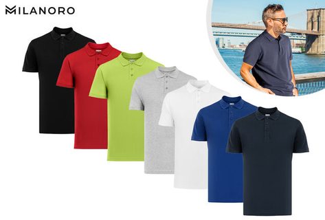 Elegantes Baumwoll-Poloshirt f&uuml;r Herren