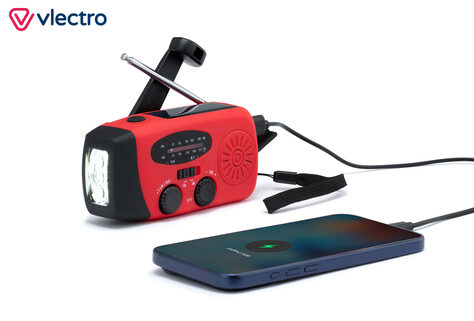 Kompaktes Notfallradio mit Taschenlampe
