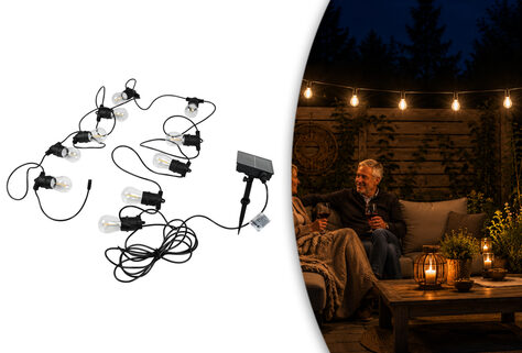 7 m lange solarbetriebene Lichterkette
