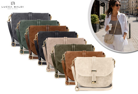 Elegante italienische Lederhandtasche von Lucca Baldi