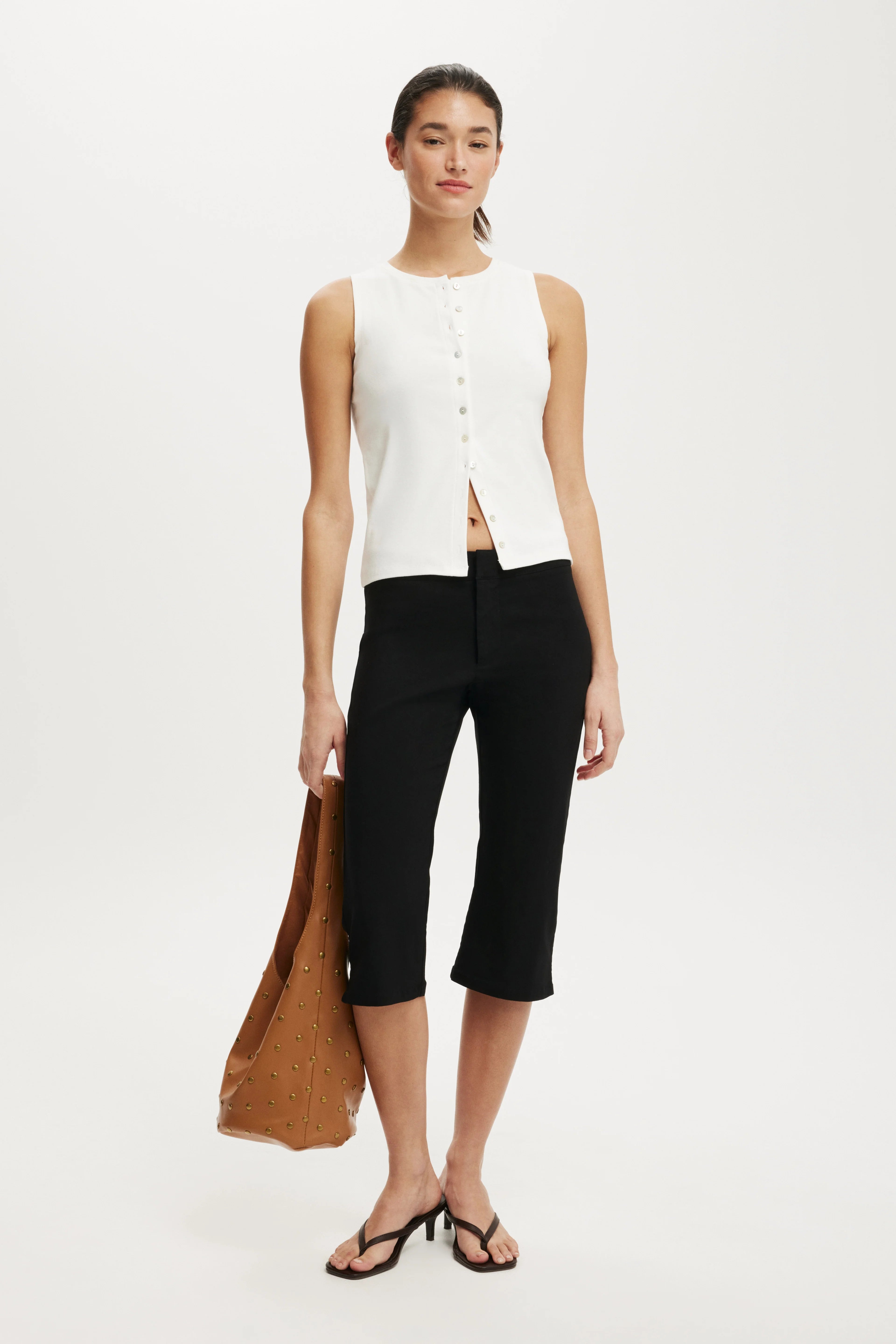 Cotton On Women's Bailey Button Detail Vest - Vintage White