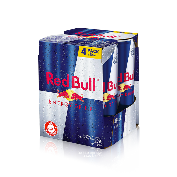 רד בול משקה אנרגיה קלאסי מארז רביעייה  250 מל