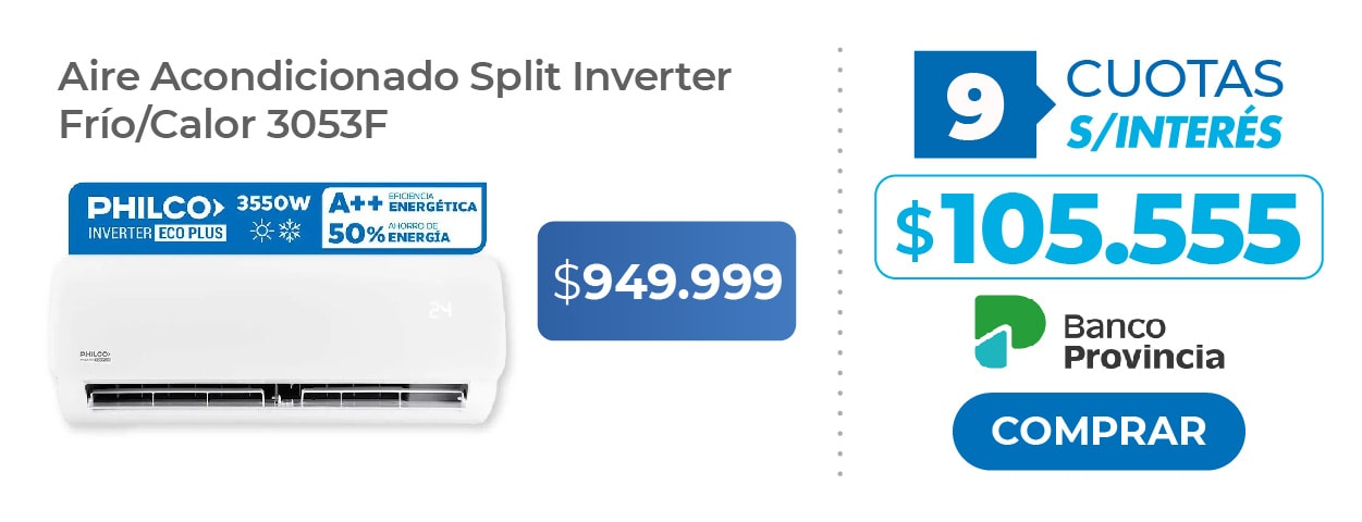 Aire Acondicionado Split Inverter Frío-Calor 3053F