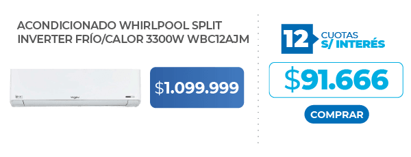 Aire Acondicionado Whirlpool WBC12AJM