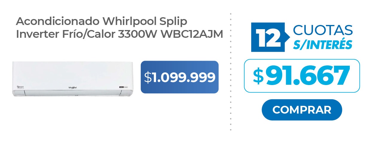 Aire Acondicionado Whirlpool 330W wbc12ajm