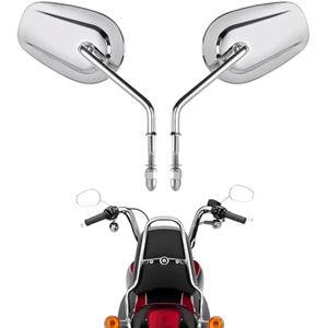 Espejos de montaje en el manillar, retrovisores laterales izquierdo y derecho de vástago largo para
