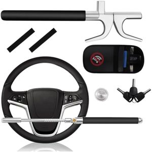 Cerradura de volante, bloqueo de rueda, bloqueo universal retráctil para volante de automóvil,
