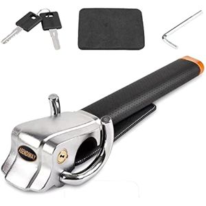 ASENDIWAY Cerradura de volante universal antirrobo dispositivo de seguridad resistente para