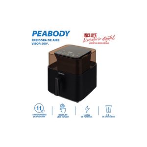 Freidora de Aire Peabody con Visor 360° 7.2Lts PE-AFD720N
