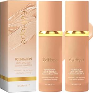 Base de maquillaje 4 en 1, base de maquillaje de espectro medio, corrector líquido hidratante que